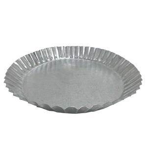 Assiette de service ronde en fer cuivre couleur Antique plat et plateau de grande taille pour la vaisselle et la cuisine à la main - Product Image 6