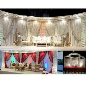 Escenario de Cristal para Recepción de Boda de Estilo Abierto, Mandap y Decoración de Escenario de Plan Abierto de Cristal, Bodas Hindúes, Escenario/Mandap de Concepto Abierto, EE. UU. - Product Image 1