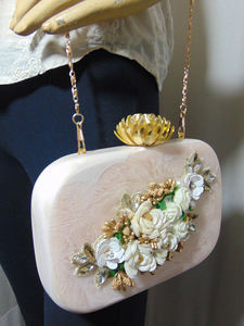 Venta al por mayor luxrey india boda fiesta de resina azul caja de bolso de embrague - Product Image 6