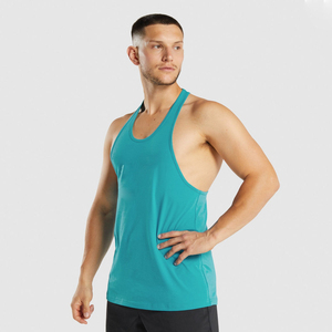 Vente en gros personnalisation tissu et Logo coton Muscle Stringer imprimé personnalisé Fitness musculation Gym débardeur - Product Image 6