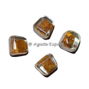 หินกึ่งมีค่าแกะสลักหินควอตซ์สีทอง - Product Image 1