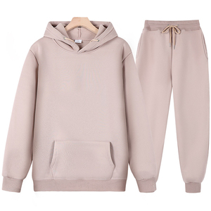 เสื้อวอร์มคอกลมแขนยาวสวมหัวผ้าฟลีซผ้าฝ้าย - Product Image 3
