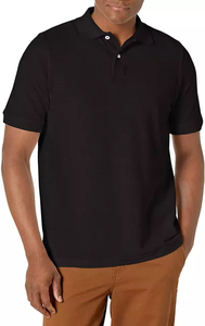 เสื้อยืดโปโลพิมพ์ลายสีโทนสองสีสำหรับผู้ชายเสื้อยืดกีฬาผ้าฟลีซสลิมฟิตเลือกได้ - Product Image 5