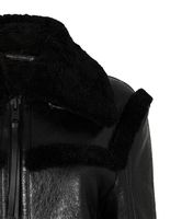 Blouson Bomber en Cuir Personnalisable de Haute Qualité pour Femme, Respirant, avec Rubans Camouflage en Laine et Col en Fourrure Brillante, Grande Taille, Hiver