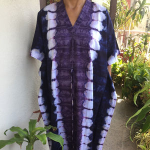 Vestido largo de lujo para mujer, caftán playero de manga larga con escote en V profundo - Product Image 1