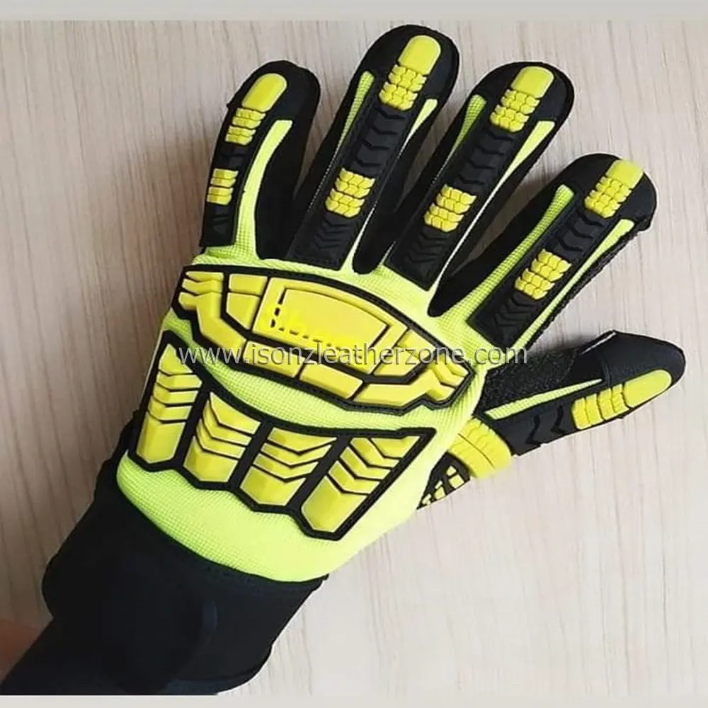 Custom Oilfield Protection Impact Electrical Oil Gas Hand Mechanic Work Anti Vibration Gloves