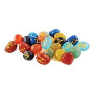 Beautiful Best Quality Polished Stone Latest <b>Crystal</b> seven Chakra Rune <b>Set</b> - Product Image 6