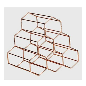 Hexagone géométrique Casier à vin personnalisé Nouveau design de haute qualité et de vente chaude en acier Fer Laiton Cuivre Aluminium Cooler Party - Product Image 1