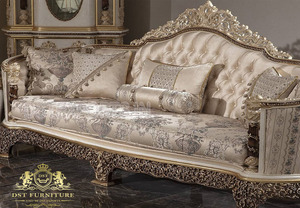 Ensemble de canapés de salon sculptés à la main de style européen, ensemble de canapés en bois royal, design pour salon, canapé de salon en bois de luxe - Product Image 5