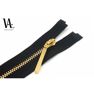 Fermeture éclair métallique personnalisée avec glissière, accessoire en or rose et or brillant, unités #3 #5 #7 #8 #10 - Product Image 1