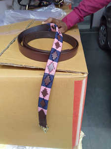 Horse Head Collar <b>Leather</b> Lead English Saddle Style Durable Solid Brass Hardware Customize Size - Product Image 2