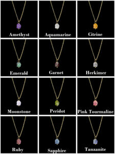 Collar con colgante de cristal aguamarina en bruto, alambre chapado en oro envuelto, joyería de moda Unisex para fiesta, regalo de boda, Ideas hechas de latón - Product Image 5