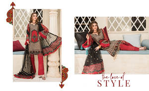 Salwar Kameez de Alta Calidad Marca MARYAM para Mujer, Calidad de Exportación, Ropa de Fiesta India y Pakistaní, Tela Chifón Pura, En Stock - Product Image 3