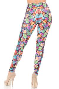 New Wholesale New Arrived Rainbow Venetian Hearts Leggings - Product Image 3