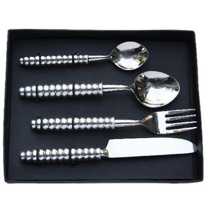 Juego de cubiertos de acero de alta calidad en cubiertos pulido con espejo, juego de cena de 4 Uds., juego de cubiertos de acero, cubiertos de cocina para restaurante y Hotel - Product Image 1