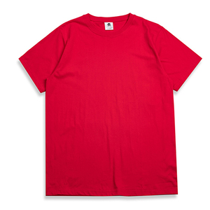 T-shirt de pull à col en O de conception personnalisée professionnelle pour hommes de grande taille de couleur blanche et rouge avec logo personnalisé - Product Image 5
