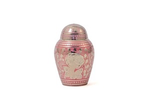 URNA DE CREMACIÓN PINK ROSE-Nueva urna de cremación de latón con tapa segura para guardar las cenizas de un ser querido - Product Image 4