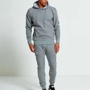 Trajes de jogging para hombre, alta calidad, venta al por mayor, color sólido, chándal con logo personalizado de algodón 100% - Product Image 6