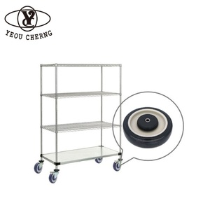 2021 New style safety WD-514-BK smooth rolling shopping cart <b>wheels</b> caster <b>replacement</b> - Product Image 1