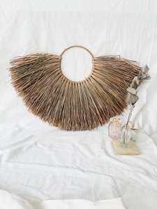 Mendong ของตกแต่งผนังสไตล์โบโฮ,ของตกแต่งผนังแนวชนบทธรรมชาติของตกแต่งด้วยมือด้วยมือของตกแต่งผนังแบบสานด้วยมือ - Product Image 5