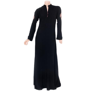 Abaya dernière conception de vêtements islamiques avec broderies subtiles sur les manches en bambou écologique ou en coton biologique pour femme musulmane - Product Image 1