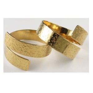 Anneaux de serviette en laiton au design martelé classique pour usage domestique, hôtel ou restaurant, cuisine - Product Image 6