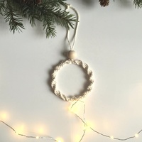 Assortiment de ornements de noël en macramé, chaîne à suspendre pour sapin de noël, fournitures de décoration, ornements faits à la main