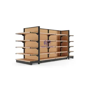 Étagères <span class=keywords><strong>en</strong></span> <span class=keywords><strong>bois</strong></span> et <span class=keywords><strong>en</strong></span> métal, personnalisées, vente <span class=keywords><strong>en</strong></span> gros, pour supermarché/pharmacie/magasin - Product Image 1