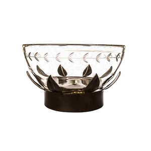 Tazón Decorativo de Vidrio de Calidad Superior con Base de Hierro, Diseño Moderno, Vajilla, Tazón para Comida al Precio Más Bajo - Product Image 5