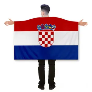 Hot bán croatian cơ thể cờ ngoài trời bay cờ tùy biến