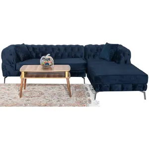 Fabricante turco Modern Living Room Mobiliário secional Laila Corner Sofa Set Canadá sofá mobiliário conjunto em sofás da sala de estar