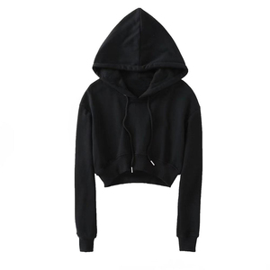 เสื้อสเวตเตอร์แบบมีฮู้ดสำหรับผู้หญิงเสื้อสเวตเตอร์แบบลำลองผ้าฟลีซถักเปิดไหล่ด้านหน้าพิมพ์โลโก้แห้งเร็วระบายอากาศได้ดีสำหรับฤดูหนาว - Product Image 3