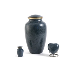 หินเสร็จสิ้นการเผาศพโกศสำหรับผู้ใหญ่เถ้ากระดูกที่ระลึกผู้ใหญ่โกศที่กำหนดเองโดยโลกโลหะอินเดีย - Product Image 1