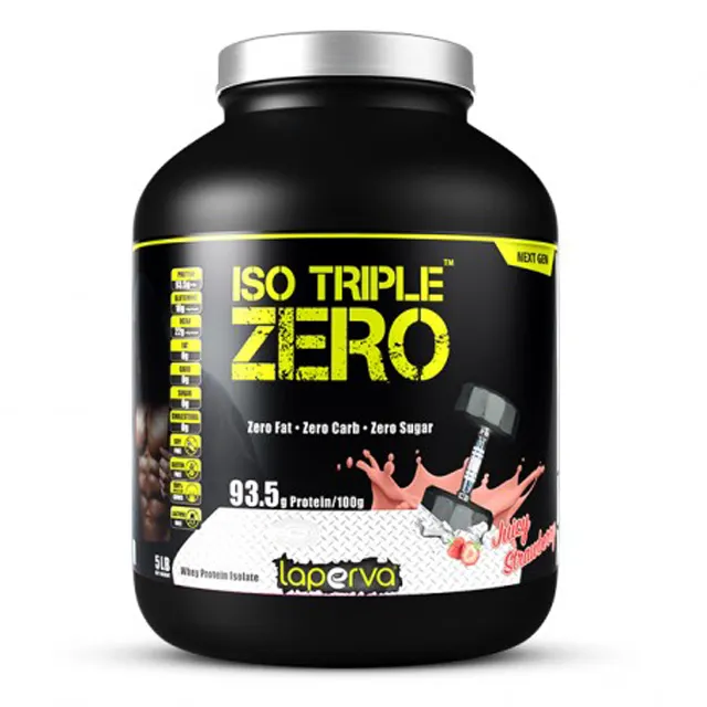 Протеин чистый сывороточный Laperva ISO Triple Zero для бодибилдинга клубничный, 2,27 кг