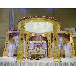 Décoration de mariage indien Grand Mandap en bois Superbe Mandap Décor pour le mariage intérieur Mariage indien en bois Vedika Mandap USA - Product Image 1
