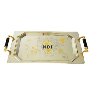 Bandeja DE SERVICIO DE METAL decorativa hecha a mano para el hogar Cocina Catering Servidor de alimentos-Producto de venta más popular - Product Image 1