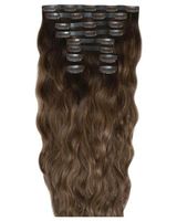 Ekstensi Rambut Remy India CLIP-ON Berkualitas Tinggi, Single Donor, Double Weft, Bebas Kusut, Rambut Asli Manusia