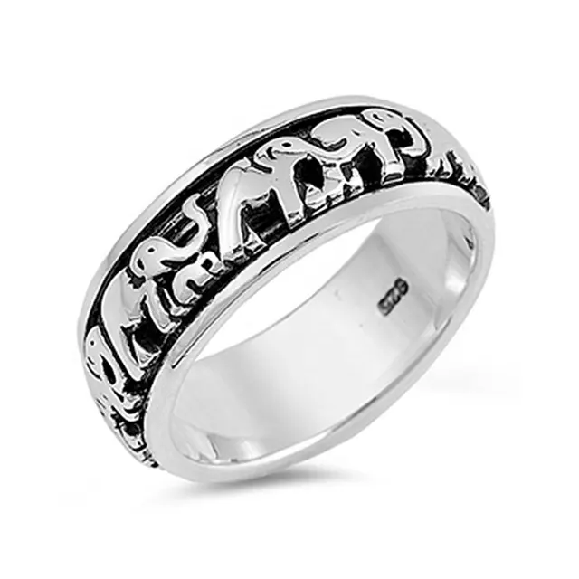 Nuevo diseñador caliente venta al por mayor diseño redondo de metal sin piedra bien las mujeres 925 anillos de joyería de plata hecha a mano de los proveedores