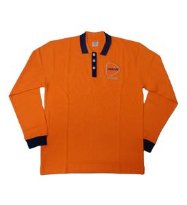 Camisa de manga larga para hombre, tejido de punto de poliéster/algodón teñido liso ecológico de alta calidad, transpirable de secado rápido - Product Image 1