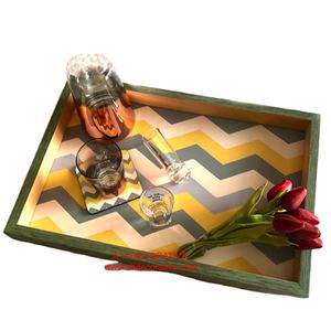 Plateau rectangulaire en bois MDF écologique, Design personnalisé, pour le café et les Fruits - Product Image 1