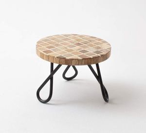 Black Metal Frame <b>Cake</b> <b>Stand</b> with Natural Wooden Top Shape Hotel Restaurant Decor <b>Cake</b> Tools <b>Set</b> for Serving Desserts - Product Image 2