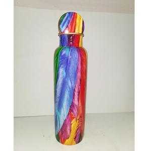 ขวดน้ำทำด้วยมือทำจากทองแดงบริสุทธิ์,ขวดน้ำหุ้มฉนวนกันความร้อนทำจากทองแดงพิมพ์ลายขนาด28ออนซ์ - Product Image 1