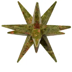Камень merkaba Unakite, звезда merkaba, 12-точечный кристалл, натуральный камень, reiki, исцеляющий драгоценный камень, оптовик