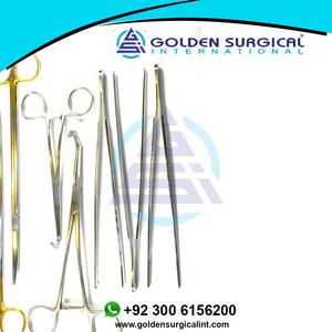 Instrumento veterinario de acero inoxidable dorado | Kit de instrumentos de Cirugía Torácica de tejidos blandos | Modelo | Fabricado en Pakistán - Product Image 3