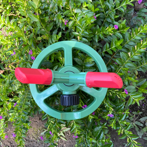 Tuyau d'arrosage de jardin avec Base en plastique, 2 buses rotatives à bras réglables pour l'irrigation à mouvement circulaire - Product Image 4