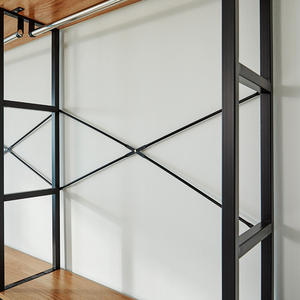 Armario de almacenamiento moderno para dormitorio, armario de tela, estilo de madera, embalaje KD, tablero de partículas ajustable - Product Image 6