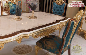 Conjunto de muebles de comedor de diseño italiano tallado pesado, mobiliario elegante de colección real, conjunto de mesa de comedor - Product Image 3