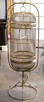 Cage à oiseaux rétro personnalisée à la mode, Cage pour animaux de compagnie solide, Support de transporteur et de maisons en; Conception de Cage à oiseaux et fer fantaisie 34648