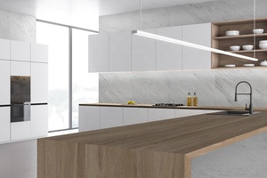 กระเบื้องพอร์ซเลนแผ่นใหญ่สไตล์คลาสสิก ขนาด 1600x3200 มม. หนา 12 มม. สำหรับเคาน์เตอร์ครัว โต๊ะอาหาร ผนังภายใน ห้างสรรพสินค้า - Product Image 4