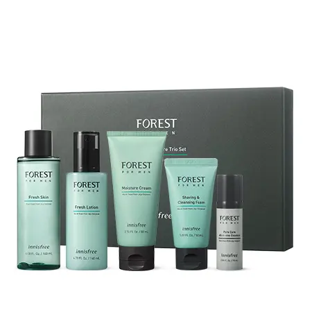 卸売韓国スキンケア化粧品プライベートラベルInnisfree Forest For Men Fresh Facial Skincare Set